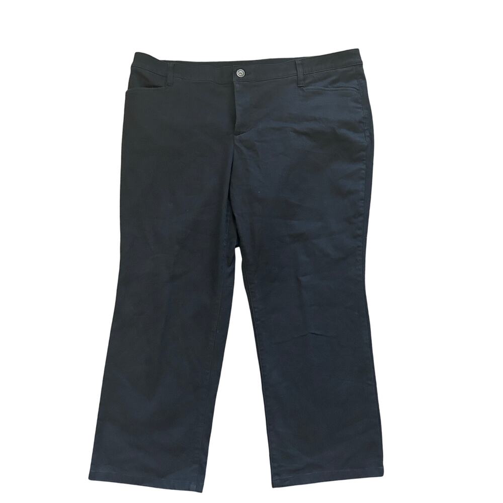 CJ Banks Midnight Black Wide Leg Jeans